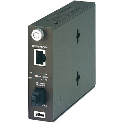 Trendnet 100Base-TX to 100Base-FX Dual Wavelength Single Mode SC Fiber Converter TX 1550nm