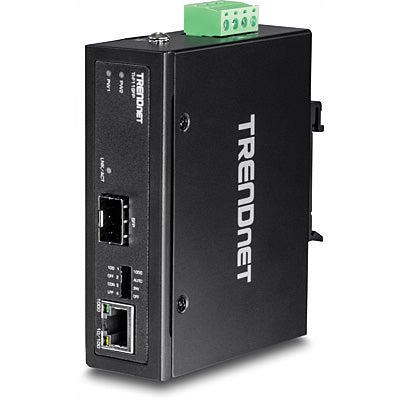 Trendnet Hardened Industrial 100/1000 Base-T to SFP Media Converter