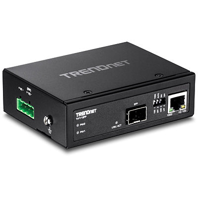 Trendnet Hardened Industrial 100/1000 Base-T to SFP Media Converter