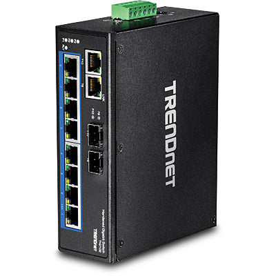 Trendnet 10-Port Hardened Industrial Gigabit DIN-Rail Switch