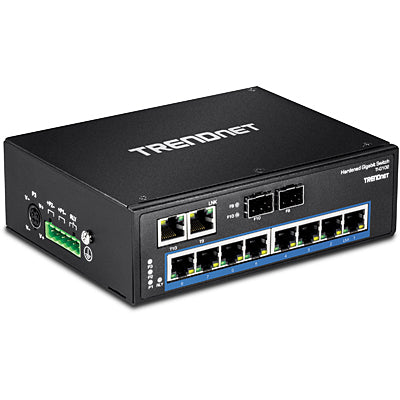 Trendnet 10-Port Hardened Industrial Gigabit DIN-Rail Switch