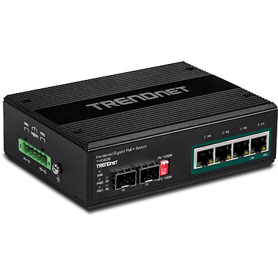 Trendnet 6-Port Industrial Gigabit PoE+ DIN-Rail Switch 12 – 56 V