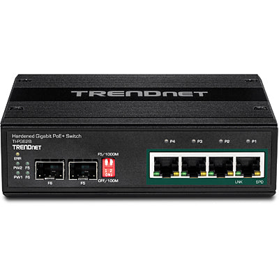Trendnet 6-Port Industrial Gigabit PoE+ DIN-Rail Switch 12 – 56 V
