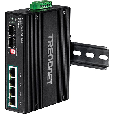 Trendnet 6-Port Industrial Gigabit PoE+ DIN-Rail Switch 12 – 56 V