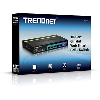 TrendNet 10-port Gigabit Websmart PoE+ Switch