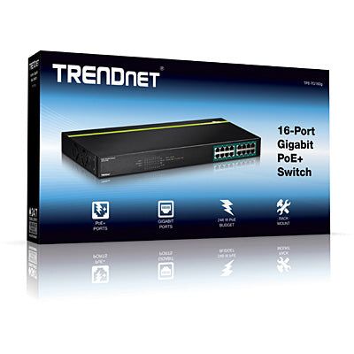 Trendnet 16-Port Gigabit PoE+ Switch