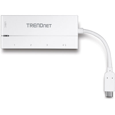 Trendnet 4-Port USB-C Mini Hub with charging port and PD support