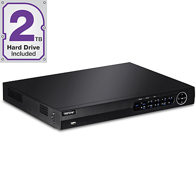 Trendnet 8-channel HD PoE NVR + 2TB Hard Drive