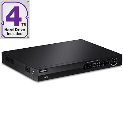 Trendnet 16-channel HD PoE NVR + 4TB Hard Drive