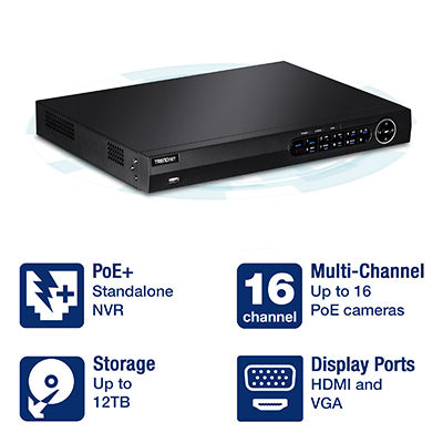 Trendnet 16-channel HD PoE NVR