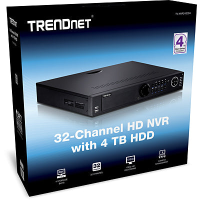 Trendnet 32-Channel HD NVR + 4TB Hard Drive