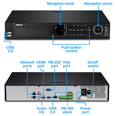 Trendnet 32-Channel HD NVR + 4TB Hard Drive