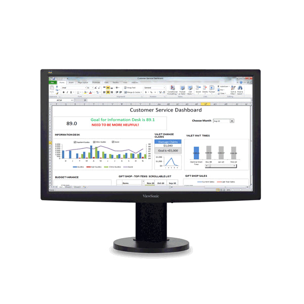 View Sonic - 22" FHD LED Monitor with VGA DVI port and Full Ergonomic Stand