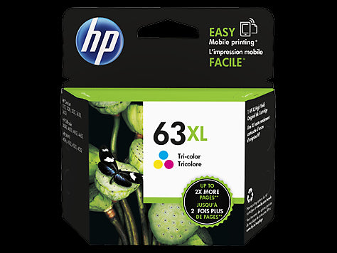 HP 63XL TRI-COLOR INK CARTRIDGE F6U63AA