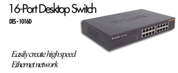 D-Link 16-Port Fast Ethernet Unmanaged Desktop Switch