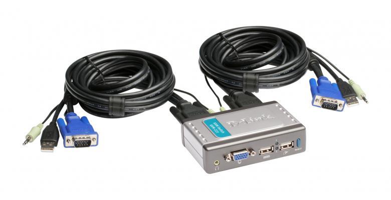 D-Link 2-Port USB KVM Switch With Audio Support