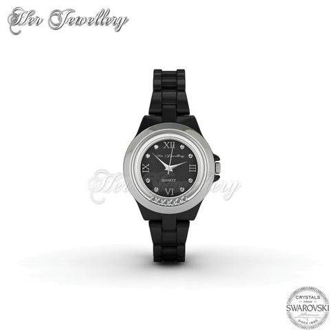 Hip Watch (Black) - Crystals from Swarovski®