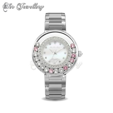 Glamour Watch (White) - Crystals from Swarovski®
