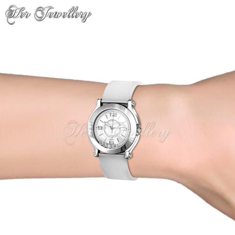 Happy Watch (White) - Crystals from Swarovski®