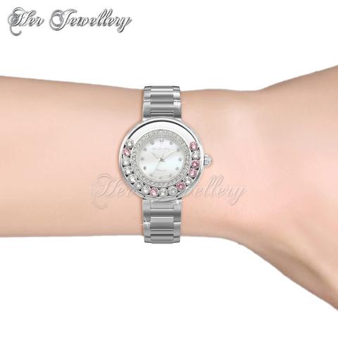Glamour Watch (White) - Crystals from Swarovski®