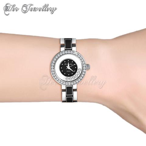 Crystal Watch (Black) - Crystals from Swarovski®
