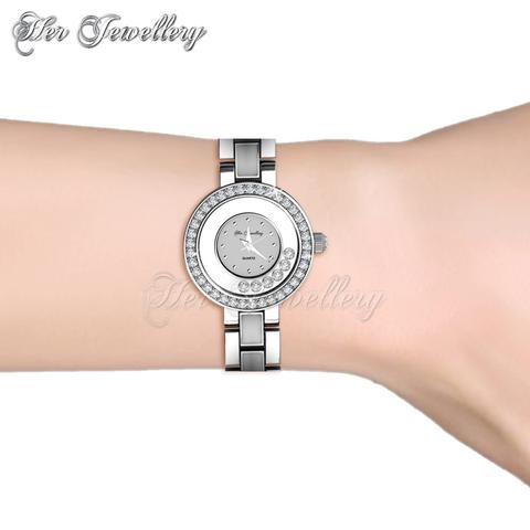 Crystal Watch (White) - Crystals from Swarovski®