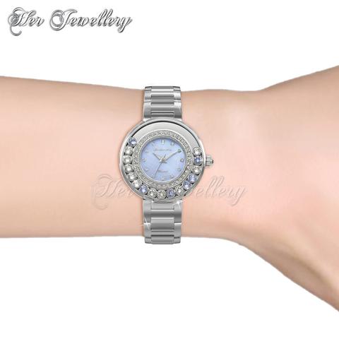 Glamour Watch (Blue) - Crystals from Swarovski®