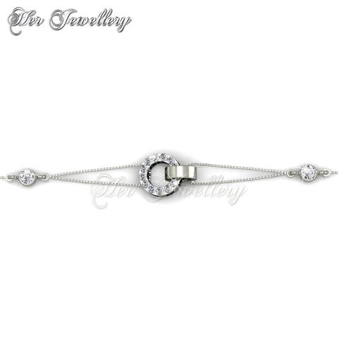 Circle Me Bracelet (White Gold) - Crystals from Swarovski®