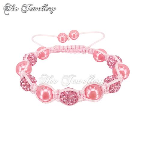 Shamballa Pearl Bracelet (Pink)