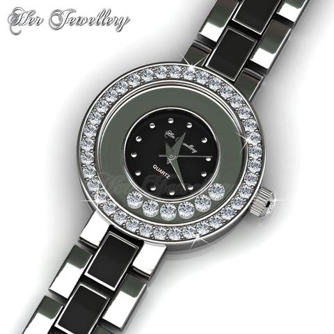 Crystal Watch (Black) - Crystals from Swarovski®