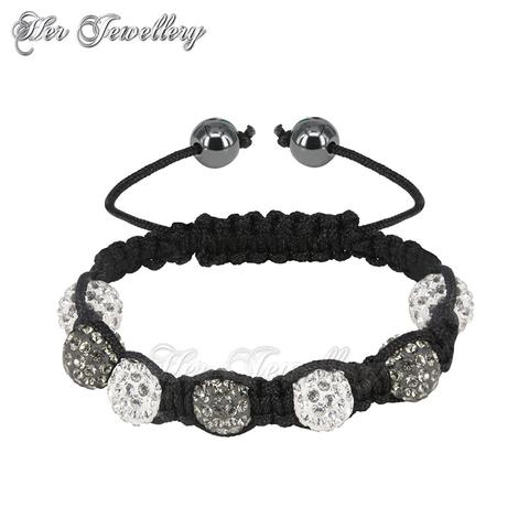 Shamballa Bracelet (Grey and White)
