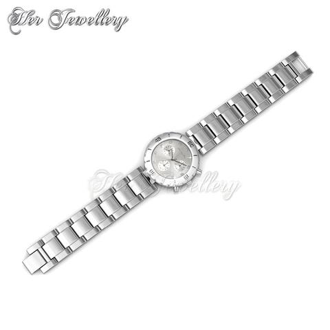 Sporty Metallic Watch - Crystals from Swarovski®