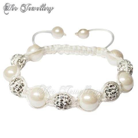 Shamballa Pearl Bracelet (White)