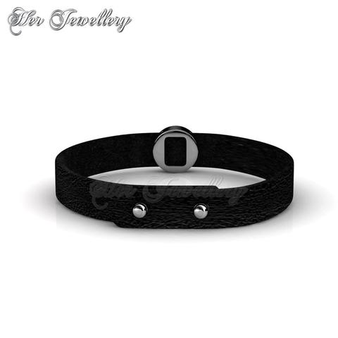 Round Leather Bracelet - Crystals from Swarovski®