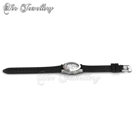 Happy Watch (Black) - Crystals from Swarovski®