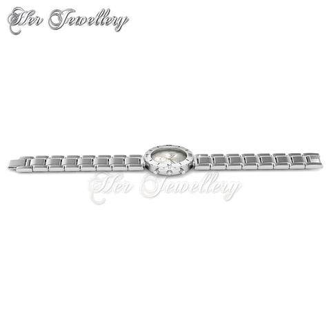 Sporty Metallic Watch - Crystals from Swarovski®