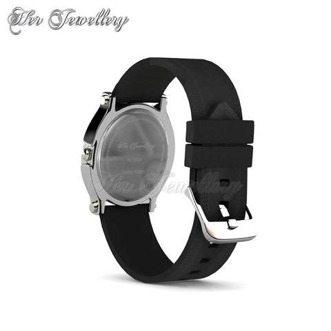 Happy Watch (Black) - Crystals from Swarovski®