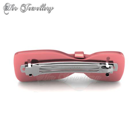 Ribbon Hair Clip (Pink) - Crystals from Swarovski®
