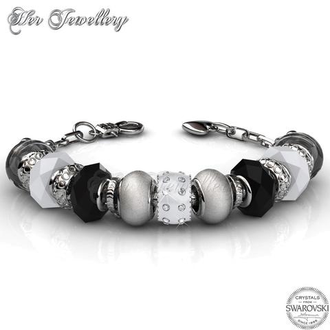 Charm Bracelet (Black) - Crystals from Swarovski®