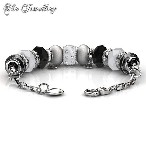 Charm Bracelet (Black) - Crystals from Swarovski®