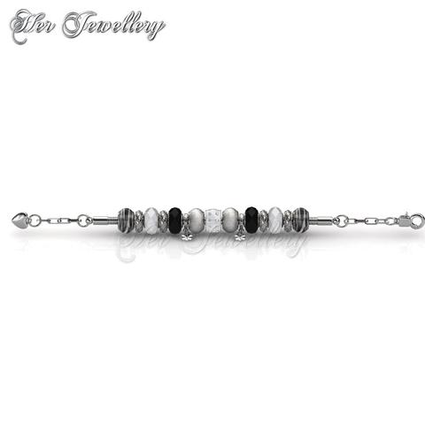 Charm Bracelet (Black) - Crystals from Swarovski®