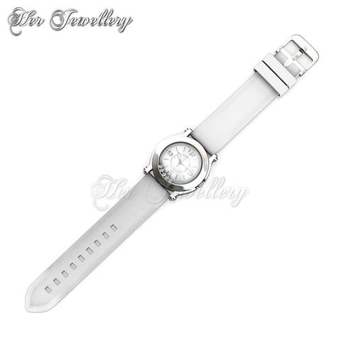 Happy Watch (White) - Crystals from Swarovski®