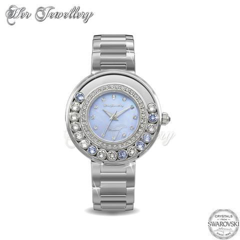 Glamour Watch (Blue) - Crystals from Swarovski®
