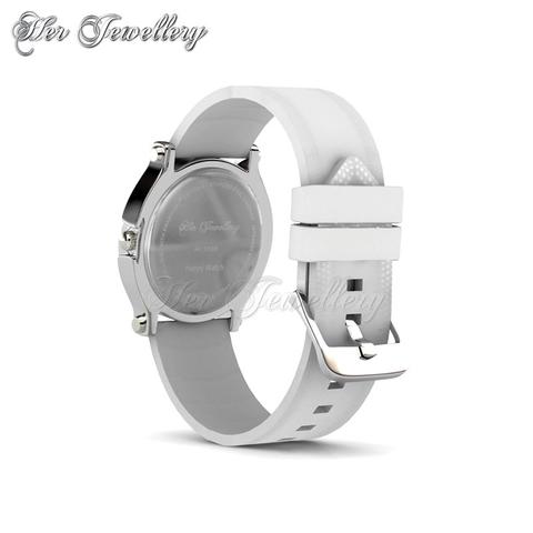 Happy Watch (White) - Crystals from Swarovski®