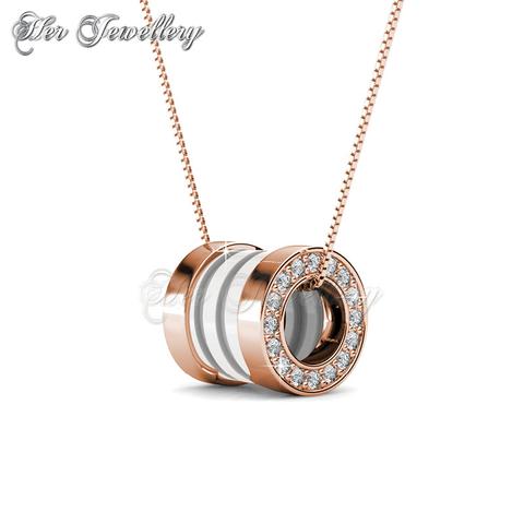 Destiny Ceramic Pendant (White) - Crystals from Swarovski®