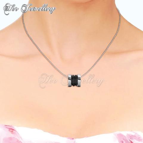 Destiny Ceramic Pendant (Black) - Crystals from Swarovski®