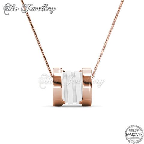 Destiny Ceramic Pendant (White) - Crystals from Swarovski®