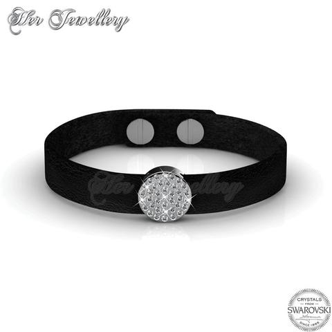 Round Leather Bracelet - Crystals from Swarovski®