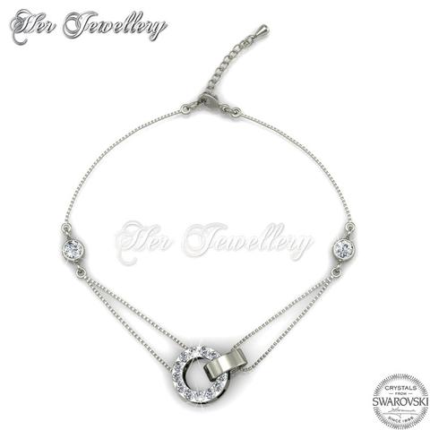 Circle Me Bracelet (White Gold) - Crystals from Swarovski®