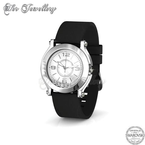 Happy Watch (Black) - Crystals from Swarovski®